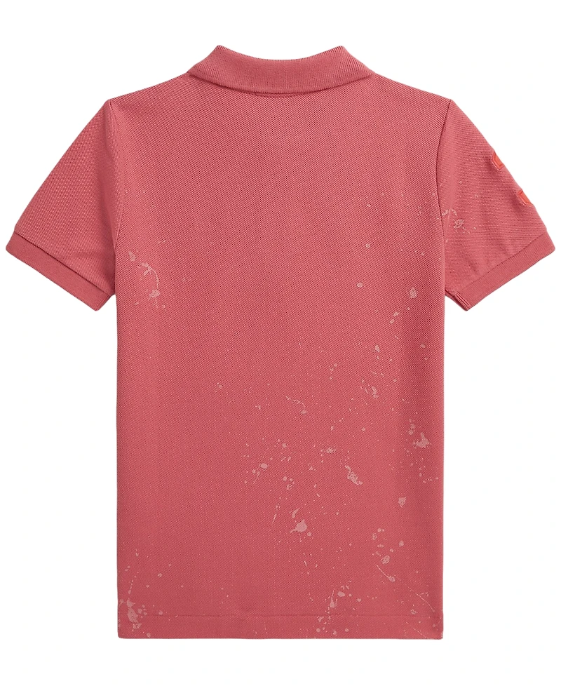 Polo Ralph Lauren Boys' 2-7 Big Pony Paint-Print Mesh Shirt
