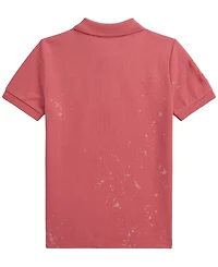 Polo Ralph Lauren Boys' 2-7 Big Pony Paint-Print Mesh Shirt
