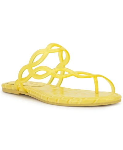 Jessica Simpson Women's Aloni Jelly Toe-Ring Flat Sandals