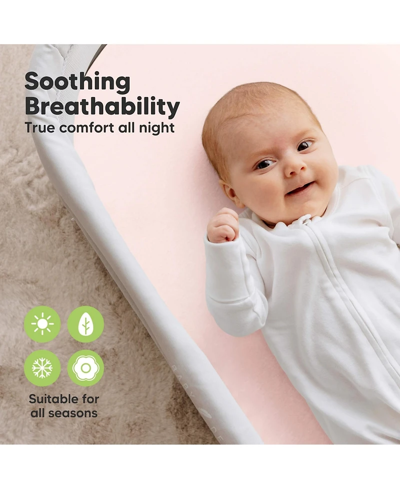 KeaBabies Bassinet Sheet for Baby Girls, Boys, 2-Pack Soothe Fitted Sheets, Bedside Mattress