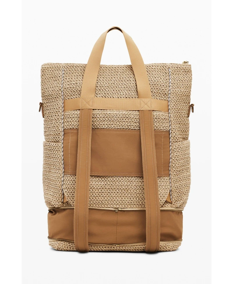 Desigual Women's Large modular raffia backpack