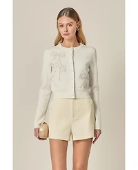 English Factory Women's Bow Detail Cardigan