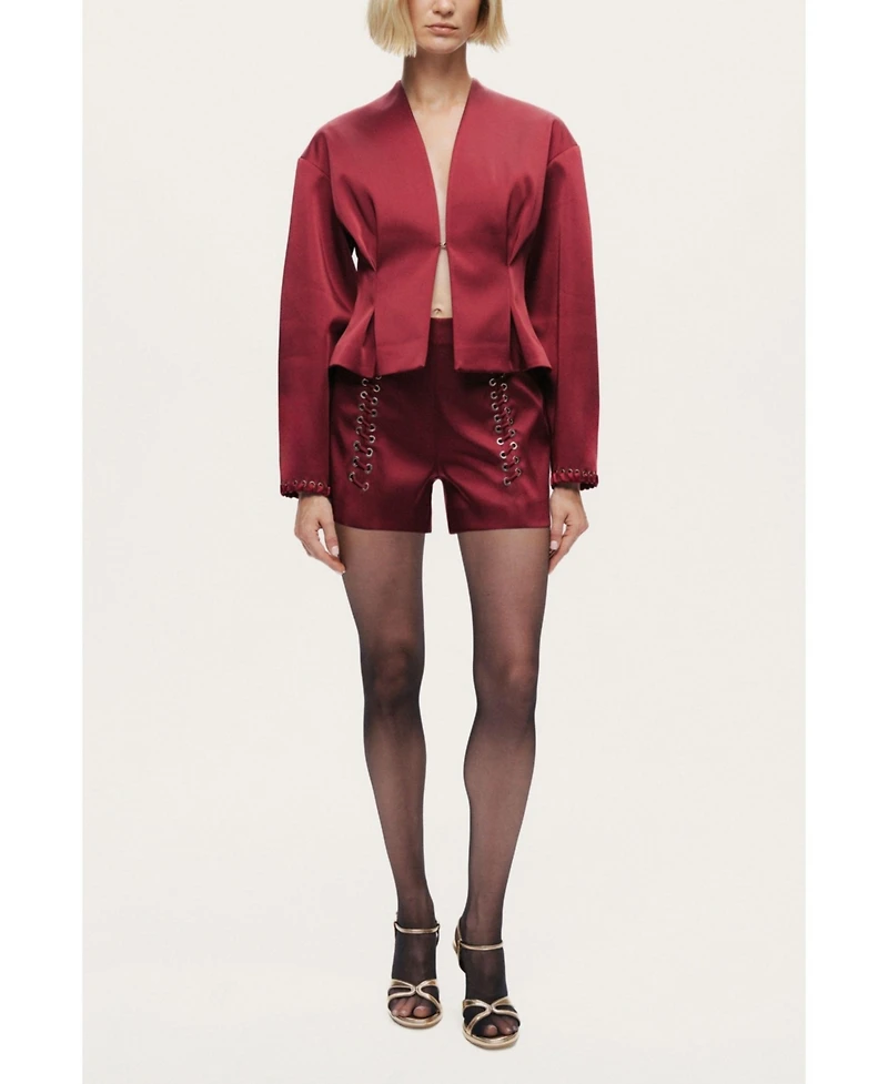 Nocturne Women's Twin-Lace High-Waist Shorts