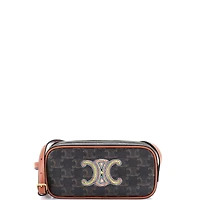 Pre-Owned Celine Small Cuir Triomphe Camera Shoulder Bag Triomphe Coated Canvas with Leather