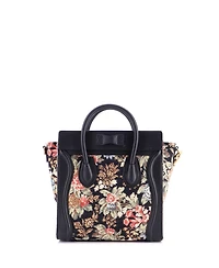 Pre-Owned Celine Nano Luggage Bag Printed Jacquard and Leather