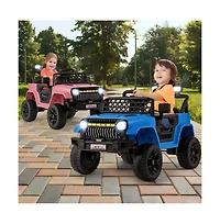 Kids 12V Electric Ride-On Truck with Remote Control Led Lights and Music
