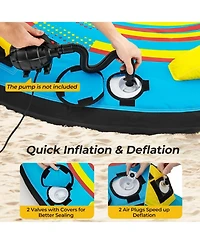 Hongge 3 Person Inflatable Boat Tube Towable Platform with Double Valves