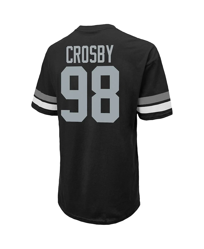 Majestic Threads Men's Maxx Crosby Black Las Vegas Raiders Name Number Oversize Fit T-Shirt