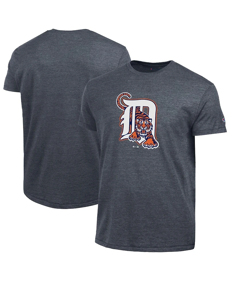 Champion Men's Navy Detroit Tigers Cooperstown Logo Tri-Blend T-Shirt