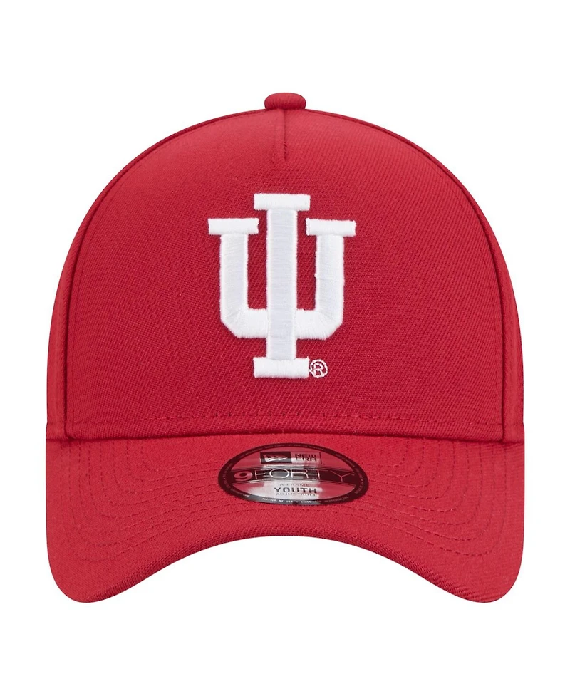 New Era Big Boys and Girls Crimson Indiana Hoosiers 9FORTY A-Frame Adjustable Hat