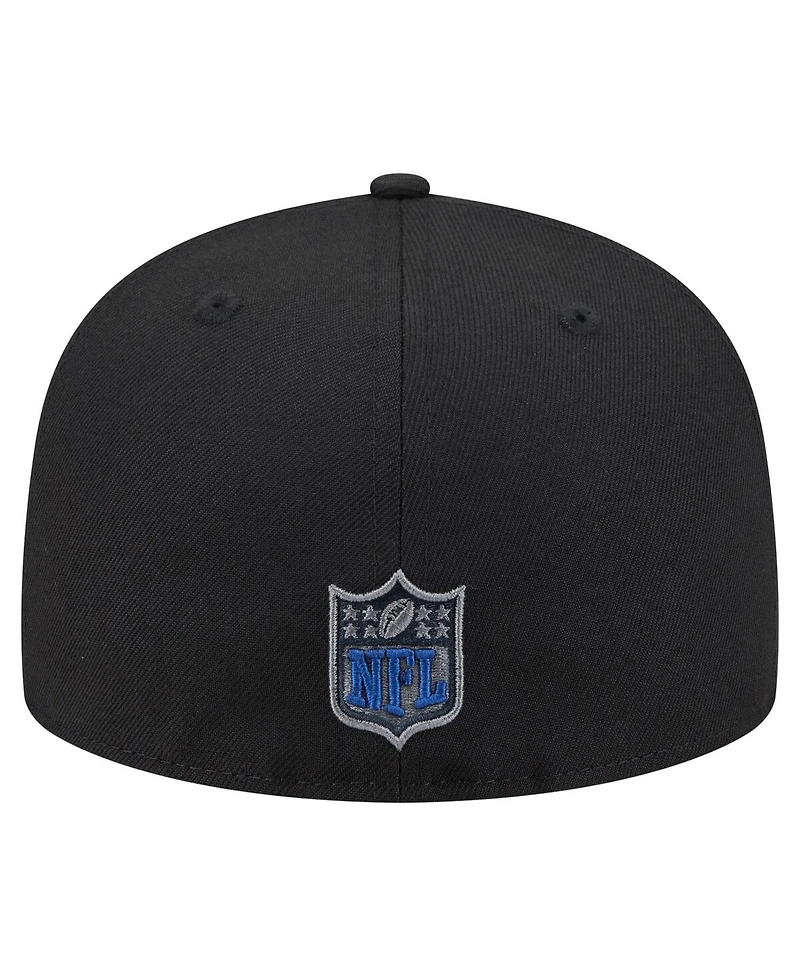 New Era Men's Black Indianapolis Colts Color Pop 59FIFTY Fitted Hat