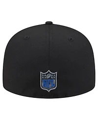 New Era Men's Black Indianapolis Colts Color Pop 59FIFTY Fitted Hat