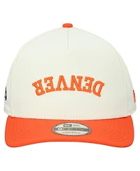 New Era Men's Cream Denver Broncos Upside Down 9FIFTY A-Frame Snapback Hat