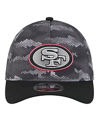 New Era Men's Black San Francisco 49ers Camo A-Frame 39THIRTY Flex Hat