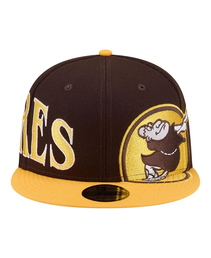 New Era Men's Brown/Gold San Diego Padres Stretched Two-Tone 9FIFTY Adjustable Hat