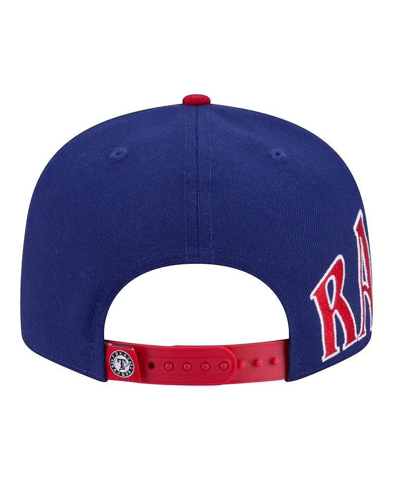 New Era Men's Royal/Red Texas Rangers Stretched Two-Tone 9FIFTY Adjustable Hat