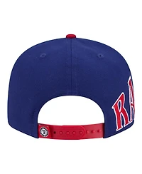 New Era Men's Royal/Red Texas Rangers Stretched Two-Tone 9FIFTY Adjustable Hat