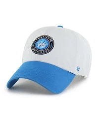 '47 Brand Men's White Charlotte Fc Two-Tone Clean Up Adjustable Hat