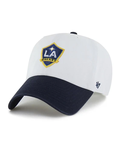 '47 Brand Men's White La Galaxy Two-Tone Clean Up Adjustable Hat