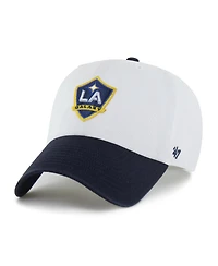 '47 Brand Men's White La Galaxy Two-Tone Clean Up Adjustable Hat