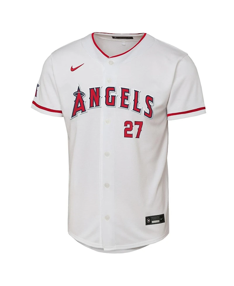 Nike Big Boys and Girls Mike Trout White Los Angeles Angels Home Stadium Player Jersey