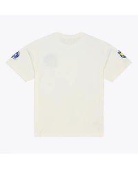 Mitchell & Ness Men's Cream Golden State Warriors Hardwood Classics Chainstitch Premium T-Shirt