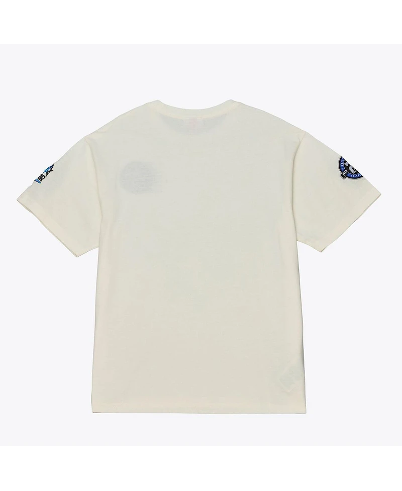 Mitchell & Ness Men's Cream Orlando Magic Hardwood Classics Chainstitch Premium T-Shirt