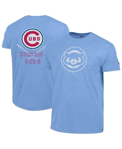 Champion Men's Light Blue Chicago Cubs Tri-Blend T-Shirt