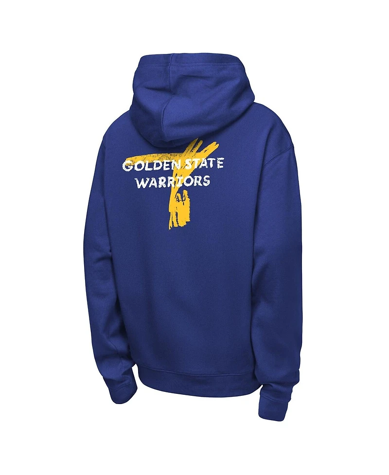 Nike Big Boys and Girls Royal Golden State Warriors Courtside Club Premiere Hoodie