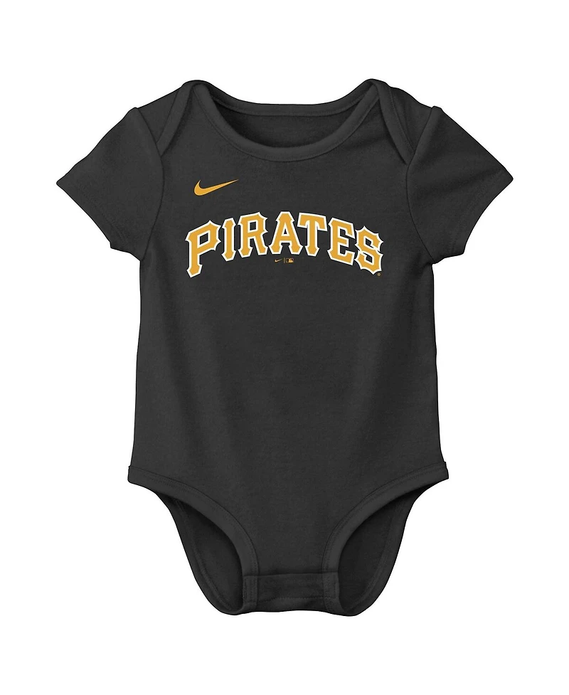 Nike Baby Boys and Girls Paul Skenes Black Pittsburgh Pirates Name Number Bodysuit