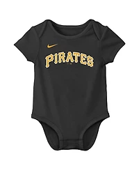 Nike Baby Boys and Girls Paul Skenes Black Pittsburgh Pirates Name Number Bodysuit