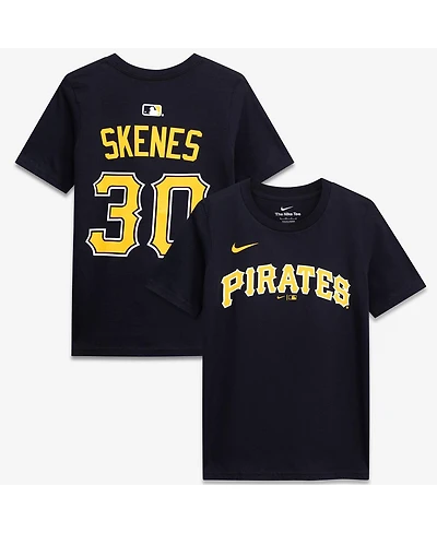 Nike Big Boys and Girls Paul Skenes Black Pittsburgh Pirates Name & Number T-Shirt