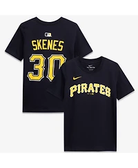 Nike Big Boys and Girls Paul Skenes Black Pittsburgh Pirates Name & Number T-Shirt