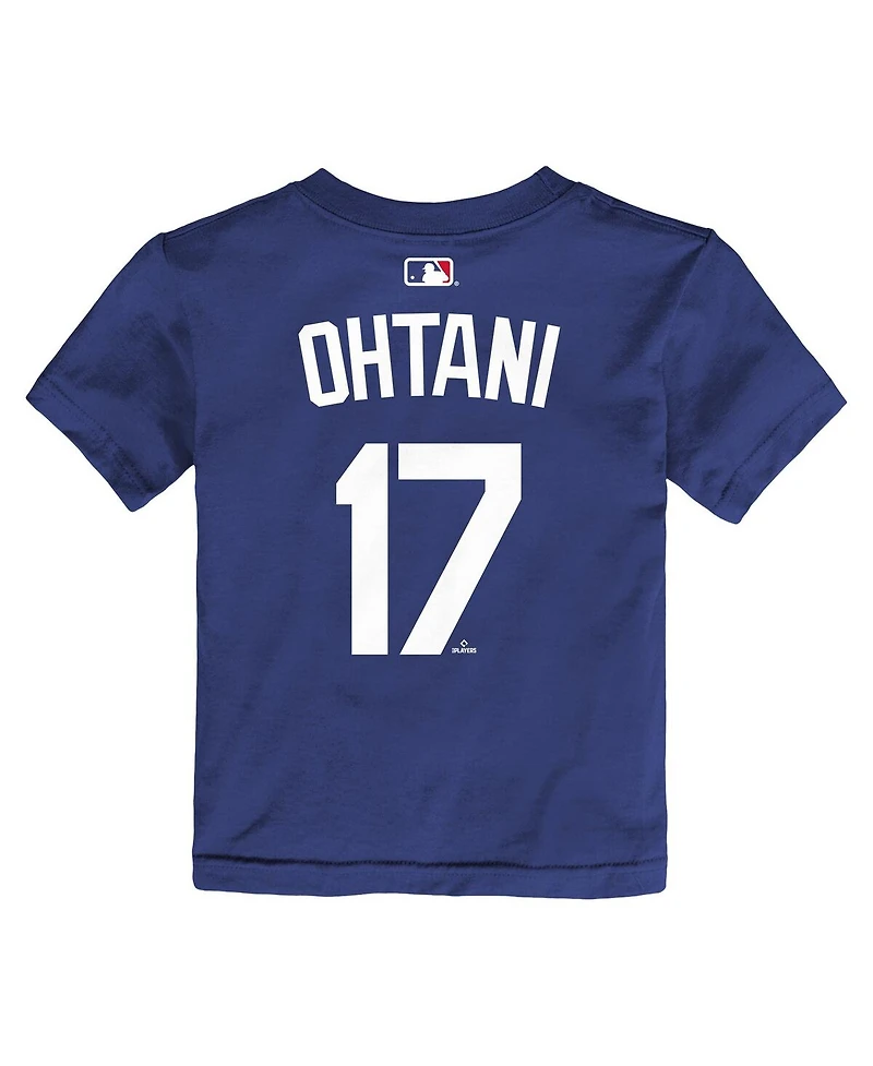 Nike Toddler Shohei Ohtani Royal Los Angeles Dodgers Name & Number T-Shirt