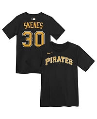 Nike Preschool Paul Skenes Black Pittsburgh Pirates Name Number T-Shirt