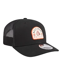 New Era Men's Black Baltimore Orioles Alternate Logo Contest 9SEVENTY Adjustable Trucker Hat