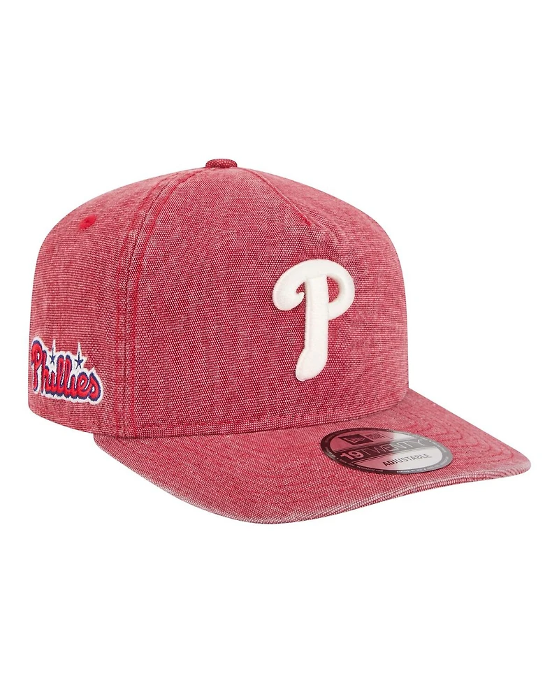 New Era Men's Red Philadelphia Phillies Denim Classic 19TWENTY Adjustable Hat