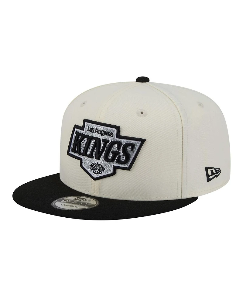 New Era Men's White/Black Los Angeles Kings Injection Localized Two-Tone 9FIFTY Snapback Hat