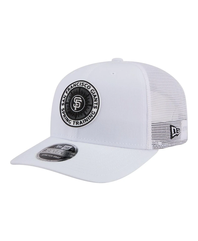 New Era Men's White San Francisco Giants 2026 Spring Training Fan Pack 9SEVENTY Adjustable Trucker Hat