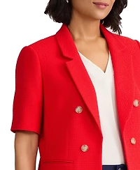 Jones New York Petite Notch Collar Open-Front Jacket