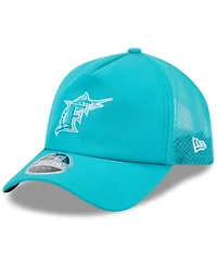 New Era Men's Teal Florida Marlins 2026 Batting Practice Alternate Apex 9FORTY Adjustable Hat