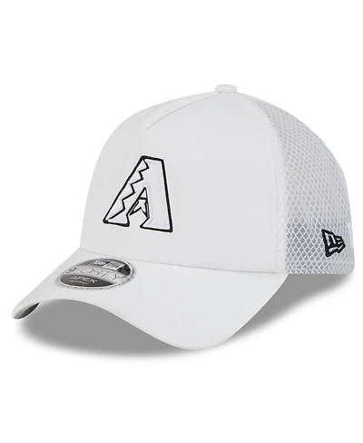 New Era Men's White Arizona Diamondbacks 2026 Batting Practice Apex 9FORTY Adjustable Trucker Hat