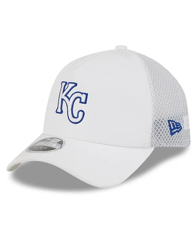 New Era Men's White Kansas City Royals 2026 Batting Practice Apex 9FORTY Adjustable Trucker Hat