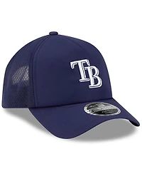 New Era Men's Navy Tampa Bay Rays 2026 Batting Practice Apex 9FORTY Adjustable Trucker Hat