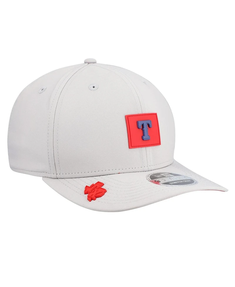 New Era Men's Gray Texas Rangers 2026 Clubhouse 9SEVENTY Adjustable Hat