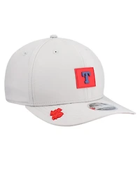 New Era Men's Gray Texas Rangers 2026 Clubhouse 9SEVENTY Adjustable Hat