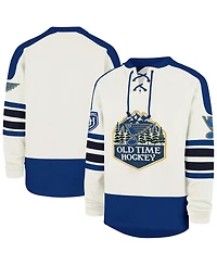 '47 Brand Men's Cream St. Louis Blues Pond Hockey Trio Eternal Lacer Sweatshirt