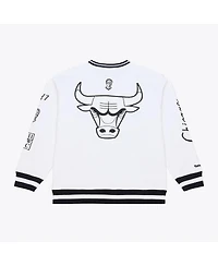 Mitchell & Ness Men's White Chicago Bulls Hardwood Classics Arctic Fleece Sweatshirt