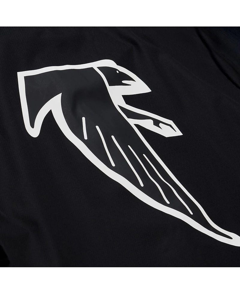 Mitchell & Ness Men's Black Atlanta Falcons Coaches Full-Snap Hooded Windbreaker Jacket