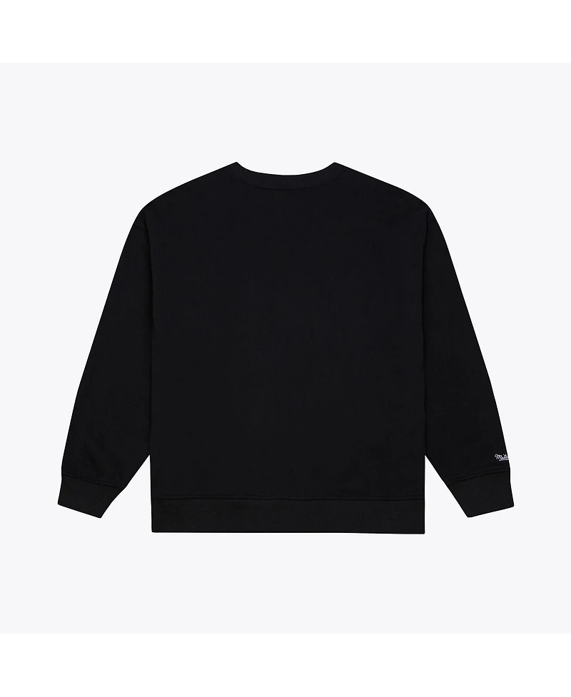 Mitchell & Ness Women's Black Dallas Mavericks Hardwood Classics Script Lightweight Sweatshirt